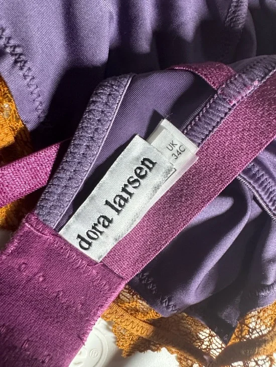 Dora Larsen x Free People Aralie underwire bra in Dark Purple 34C EUC 149 - Picture 5 of 7